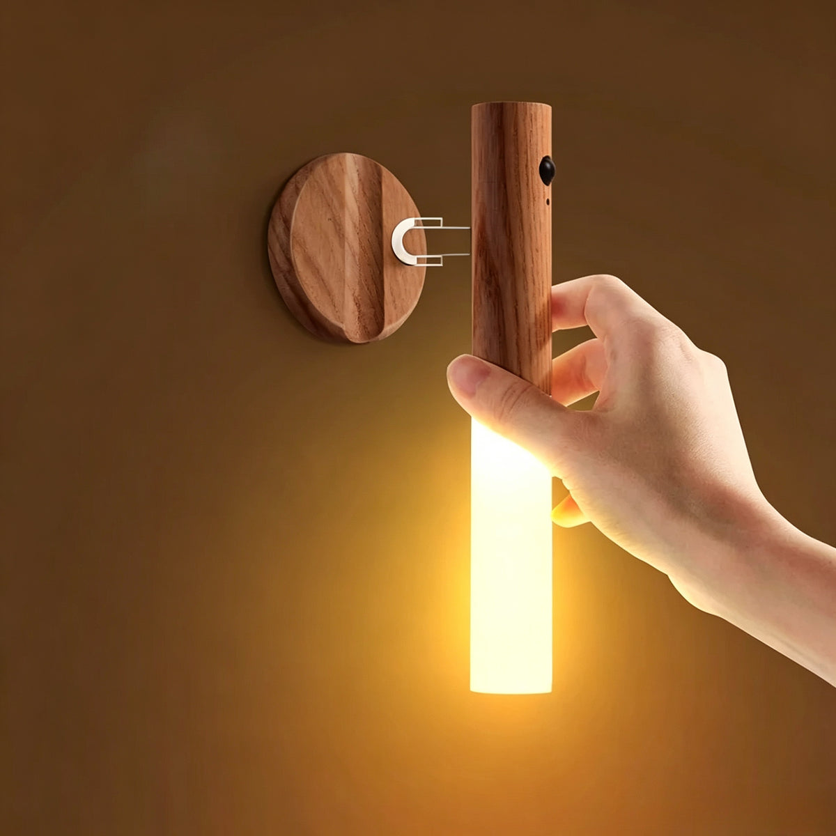 Automatic Night Light Motion Sensor Rechargeable 3-Mode LED Wall Light Human Body Induction Light for Bedroom Bathroom Hallway
